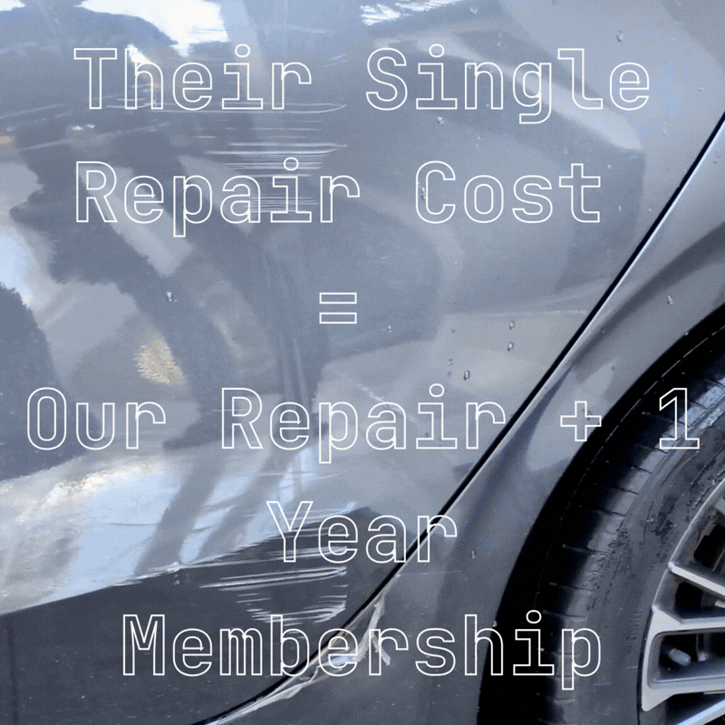 Gif of our repair process with our value prop on top